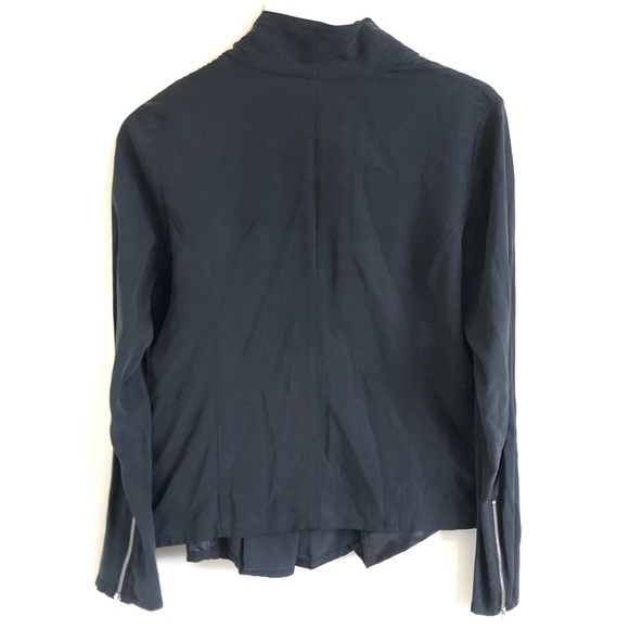 TROUVÉ Black Draped Moto Jacket - Picture 5 of 8